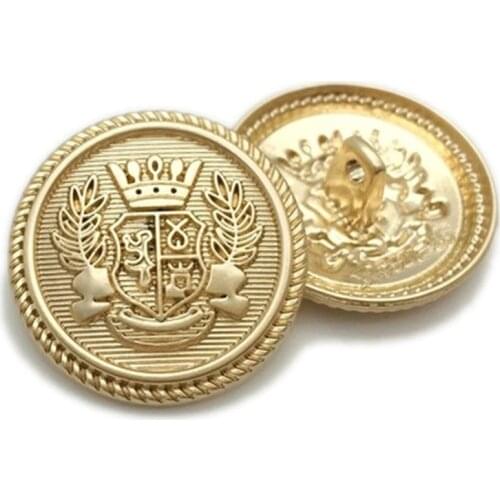 6PCS Clothes Buttons Fashion Lion Head Sewing Round Shape Metal Gold Ornament Diy Set for Men Women Blazer Coat Uniform Shirt