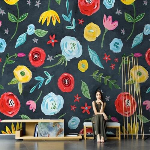 Beibehang Custom American flower leaf abstract art wallpapers for living room bedroom TV background wallpaper for wall covering