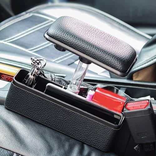 Car Seat Central Filler Gap Storage Box Elbow Support Adjustable Armrest Pad Universal Fit for All Car Models