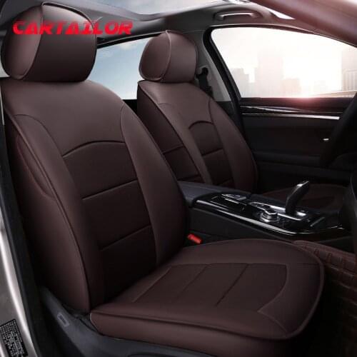 Genuine Leather & PVC Leather Automobiles Seat Covers for Renault Megane 2 CC Car Seat Cover Accessories Set Side Airbags Ready