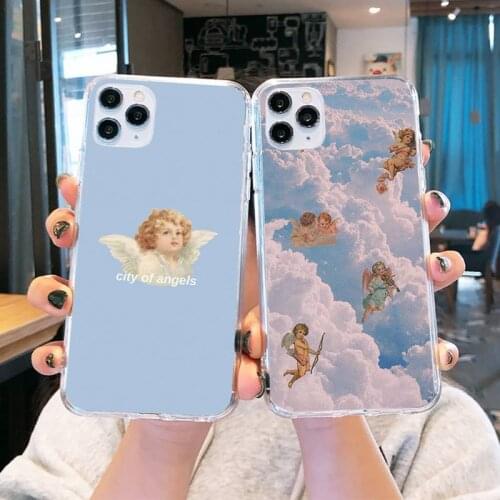 Renaissance angels baby Phone Case Transparent soft For iphone 5 5s 5c se 6 6s 7 8 11 12 plus mini x xs xr pro max