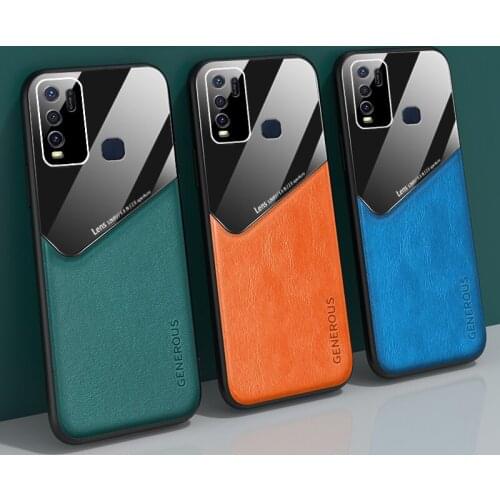 Fashion Shockproof Business Magnetic Case for VIVO Y50 Y19 Y17 Y3 Y7S Y5S U3 U3X Leather Lens Glass Phone Back Cover