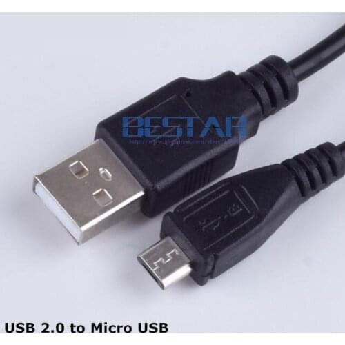 Black 100cm DC Power Plug USB 2.0 Convert To Micro USB Jack With Cord Connector Cable