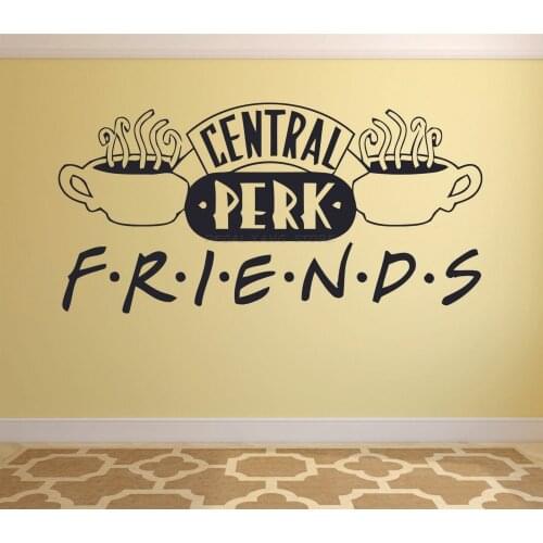Logo Wall Decal Central Perk Friends TV Show Door Window Vinyl Sticker Bedroom Living Room House Interior Decor Words Mural 1493