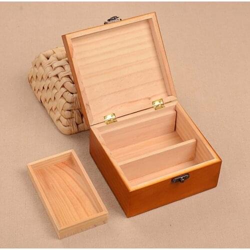 Wood Box Sewing Kit Needle Tape Scissor Multifunction Threads Sewing Tools Accessory Sewing Kits for Home & Travelling With