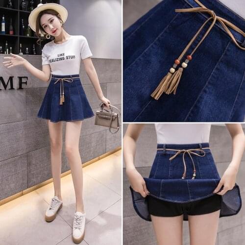 Denim Jean Skirt Outside Sex Outdoor Zipper Crotch Safety Short Pants Opening Sex Exhibitionist fetiche Wild Official 1