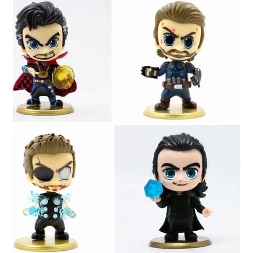 Marvel Avengers Infinity War Thor Loki Doctor Strange Captain America Action Figure Bobble Head Doll PVC Collectible Model Toy