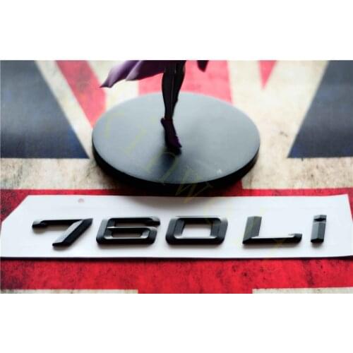 Emblem Badge Decal Trunk Rear ABS for BMW 7 Series 750i 760i 750Li 760Li Matt Black Chrome Stylish Car Exterior Stickers