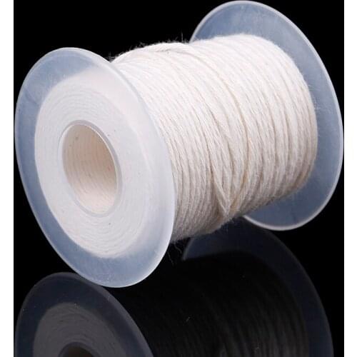 61M White Candle Wick Cotton Candle Woven Wick DIY Handmade Candle Making Material Art Candles Pre Waxed Accessories Decor