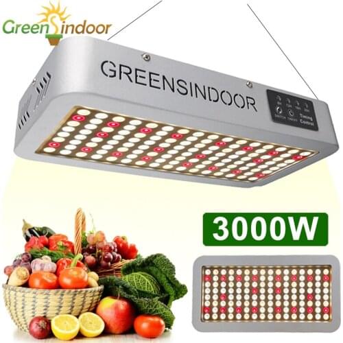 Grow Led Light 3000W 3500K Timer Phyto Lamp For Plants Indoor Flowers Seed Herbs Strawberry Tomatoes Lettuce Growing Warm Lights
