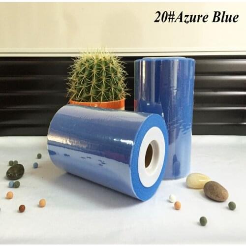 ) Hot Sale Azure Blue Sky Blue Color Nylon Tulle Spool Rolls 100yds For Decoration