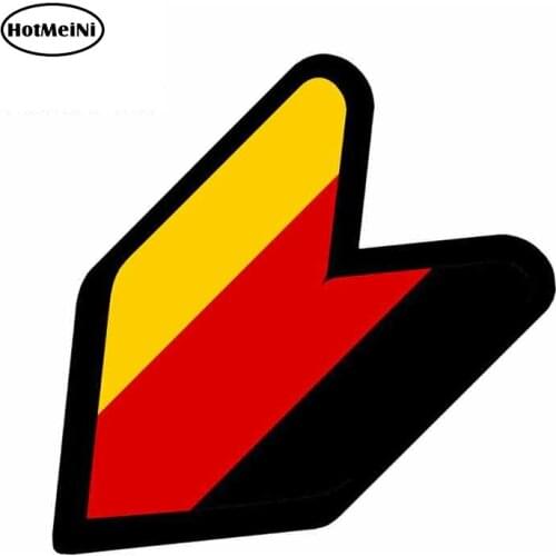 HotMeiNi 13cm x 12.9cm Car Styling WAKABA JDM LEAF German Flag JDM Decal Badge Car Sticker Vinyl Car Accessories