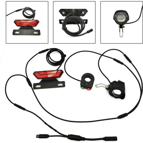 Headlight Rear Light Switch Cable For Bafang Mid-Drive BBS01 02 BbsHD12-60V Waterproof Line Light Group E-bike Accessories