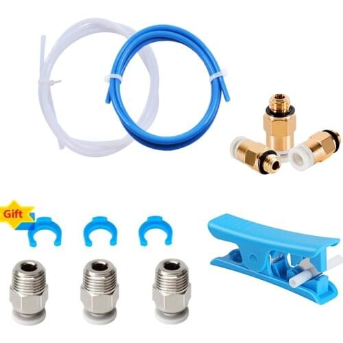 1.5M PTFE Tube Kit KJH04-M6 JP4-01 Pneumatic Connector Pipe 2*4MM For RepRap J-head Hotend1.75mm Bowden Extruder 3D Printer Part