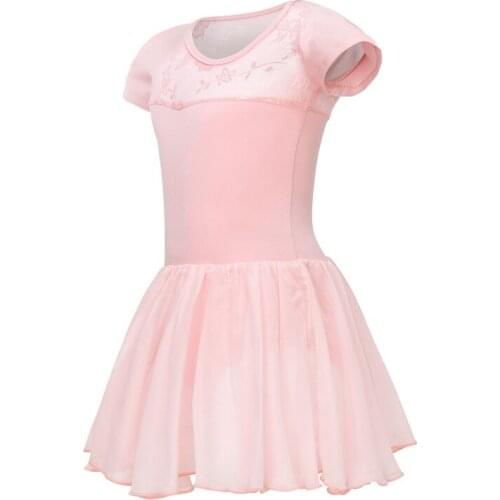 Lace Tutu Dress For Girls Pink Ballerina Dresses Kids Dancewear Gymnastics Leotard Ballet Dance Costume Amrican Clothing JL1180