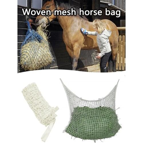 Horse Donkey Feeding Bag Slow Feed Hay Bag Feeder Hay Net Horse Supplies Hay Forage Bag Net Farm Supplies