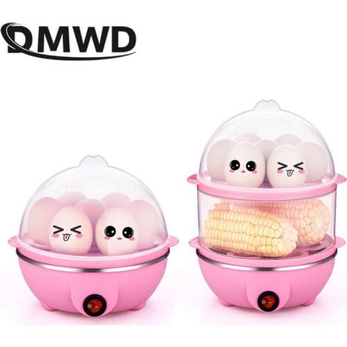 CUKYI Multifunctional Electric Eggs Boiler Cooker Steamer 2 layers Rapid Heating 14 eggs capacity portable Kitchen cooking tools