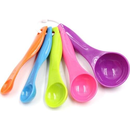 5pcs/Set Colorful Plastic Measuring Spoons Set Sugar Salt Gram Spoon Baking Tools Kitchen Accesories
