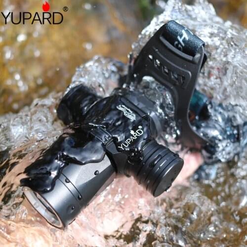 Scuba diving powerful L2 flashlight fill light diver waterproof T6 LED headlamp underwater headlight torch lantern yellow light