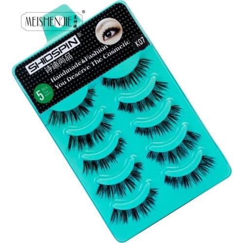 New 5 pairs natural false eyelashes fake lashes long makeup top lashes extension eyelash Crossing eyelashes for beauty #K07
