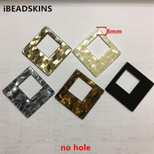 New arrival! 55x55mm 50pcs/lot rhombus shape acrylic Imitation marble charms for earring/Jewelry making(As shown)