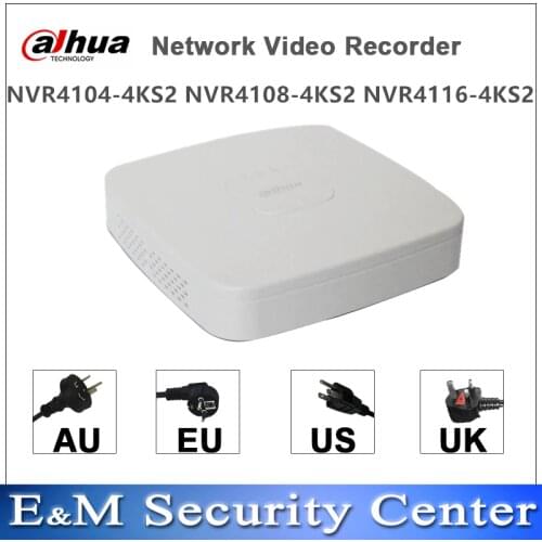 Original dahua english version mini NVR 4/8CH 1U Network Video Recorder NVR4104-4KS2 NVR4108-4KS2 NVR4116-4KS2 mini NVR