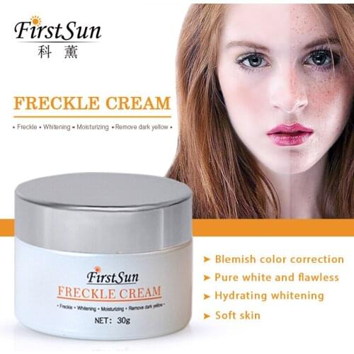 Firstsun Whitening Face Cream Freckle Fade Speckle Melasma Pigment Melanin Sunburn Essence Acne Brown Spots Remove Skin Care 30g
