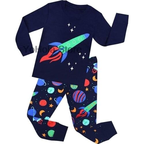 Boys Pajamas Pyjama Kids Rocket Cool Pajama Sets Toddler Sleepwear Children Casual Nightwear Long Sleeve Autumn Boys Pajamas