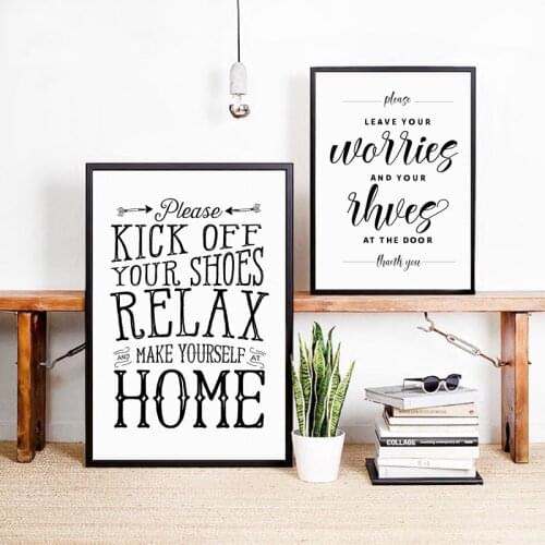 Remove Your Shoes Sign Poster Take Off Your Shoes Wall Art Picture Welcome Sign Canvas Painting Home Decor Entranceway Hallway