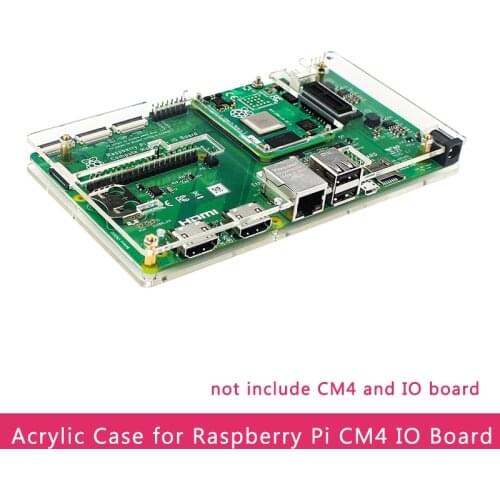 Raspberry Pi CM4 IO Board Acrylic Case Transparent Shell for Raspberry Pi Compute Module 4 IO Board