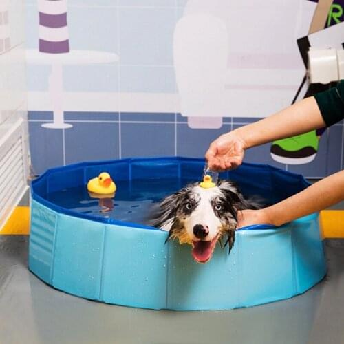 Portable Paw Pool Pet Dog Swimming Pool Foldable Dog Bath Tub Outdoor Collapsible Bathtub for Dog Cat Cleaning Supplies Pet Pool