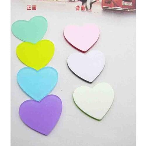 Sew on 2*2cm 20pcs/lot Jelly color frosted acrylic patches Padded Patches Appliques For Clothes Sewing Supplies Decoration
