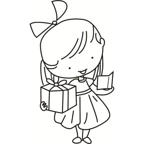 Girl Transparent Clear Stamps Silicone Seals for DIY scrapbooking photo album Card Making