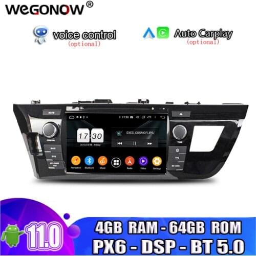 PX6 DSP Android 10.0 For Toyota LEVIN 2013 2014 2015 64G ROM 4G RAM 8 core Car DVD Player Wifi Bluetooth5.0 RDS RADIO GPS map