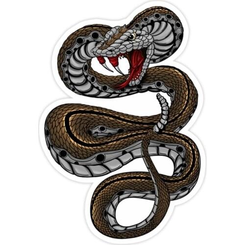 S40278# Various Sizes PVC Decal Rattlesnake Car Sticker Waterproof on Bumper Rear Window Laptop Refrigerator Toilet