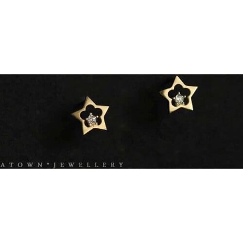 S925 Silver Zircon Star Earrings For Women Diamond Cute Korean Fashion High Quality Lady Student Jewelry Accessories INEFFA