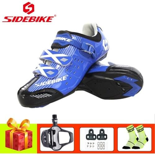 SIDEBIKE professional road bike shoes men cycling sneakers add bicycle pedals racing self-locking breathable sapatilha ciclismo