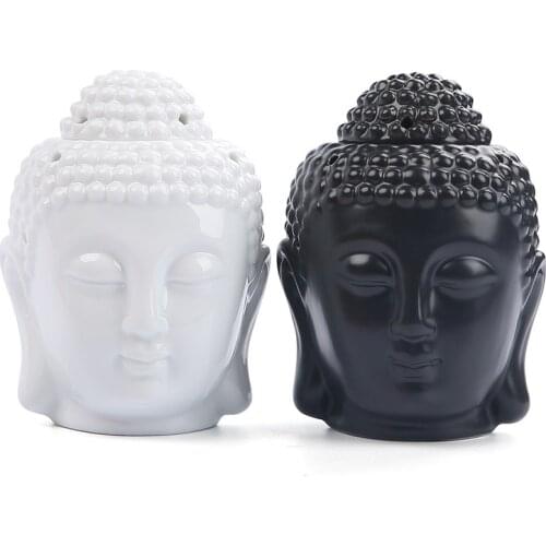 Buddha Head Statue Incense Burners Home Deor Figurines Porch Living Room TV Cabinet Zen Ornaments Crafts Home Office Decorations