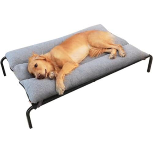 Moisture-proof thick dog house winter long sleep not collapse pet marching bed adjustable lifting stainless steel dog kennel