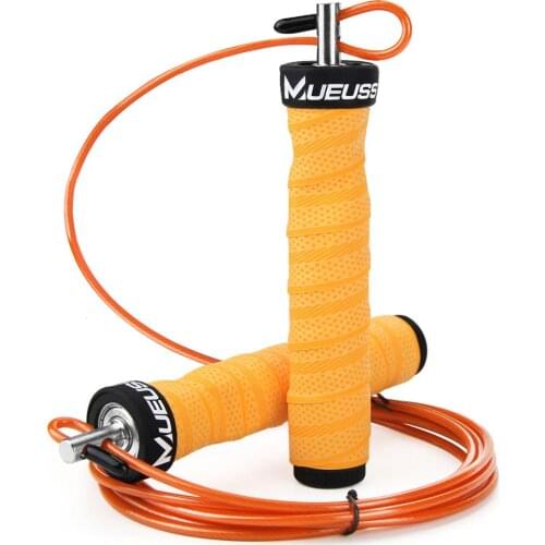High Speed Jump Rope Professional Adjustable Skipping Rope With Portable Bag Skip Rope Anti-Slip Handle For Double Under Orange