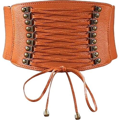 WomenS Elastic Waist Belt Vintage Cinch Belt Stretch Waist Band Adjustable Corset Accessories Dress Waist Ceinture Femme #40