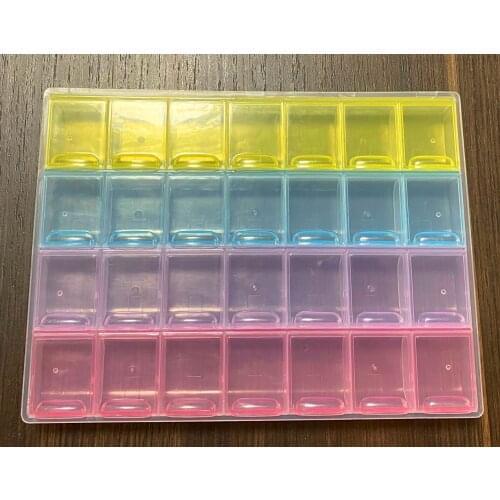 10Piece/Blot Dental Storage Box Buttions Torque Spring Kids Crown Brackets Crimpable Hooks Accessory Case Container 28cells