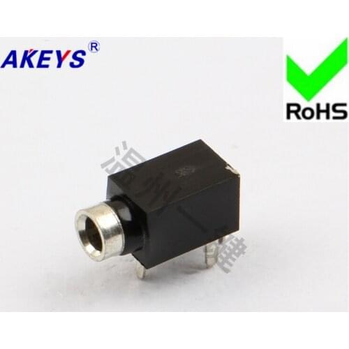 10 PCS PJ-210B Power Socket 2.5 headphone Socket 3 foot pin 1 fixed foot 2.5MM socket master