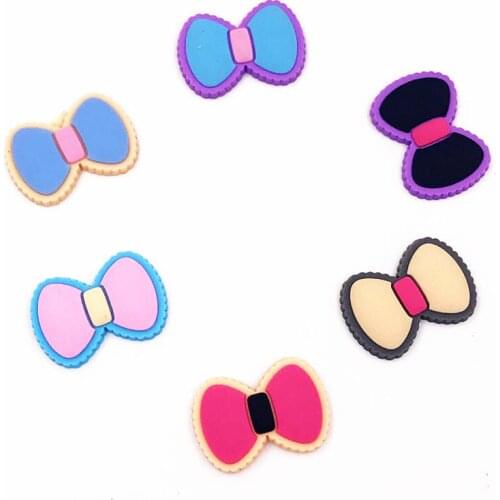 10Pcs Beautiful Bowknot PVC Flatback DIY Fit Headband Jewelry Charms Magnets Winder Wristband Phone Case Center Crafts