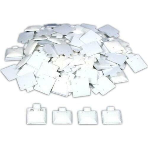 100PCS 1000PCS White Puff Pad Earring Cards Jewelry Display Holder Tray Insert Organizer