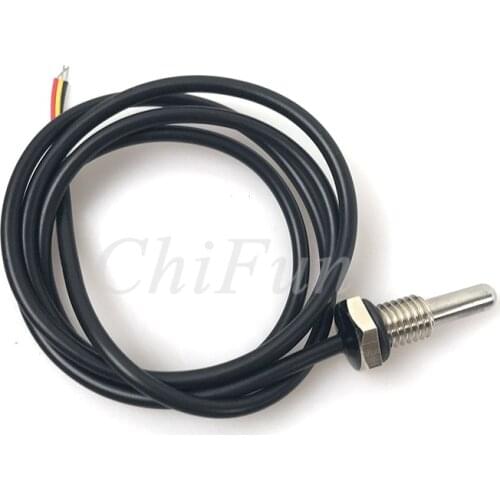 2PCS / DS18B20 supply line with 1m lenght M10 thread probe sensor digital output sensor