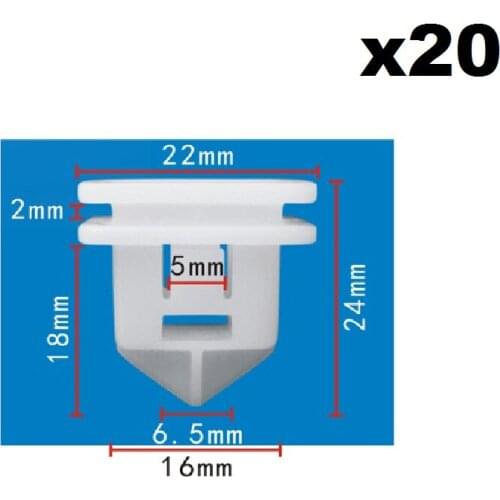 20pcs FOR VOLVO C30, S40, S80, V50, V70, XC70 OEM 2008-2016 Exterior-Rocker Molding Clip 8678010