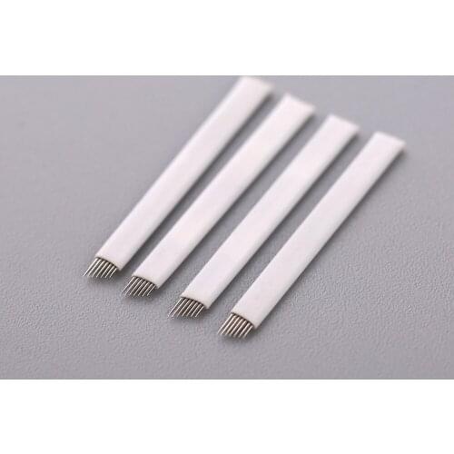 500pcs 7 flex disposable supplies caneta 3d brand makeup eyebrow tebori needle microblading for makw up beauty