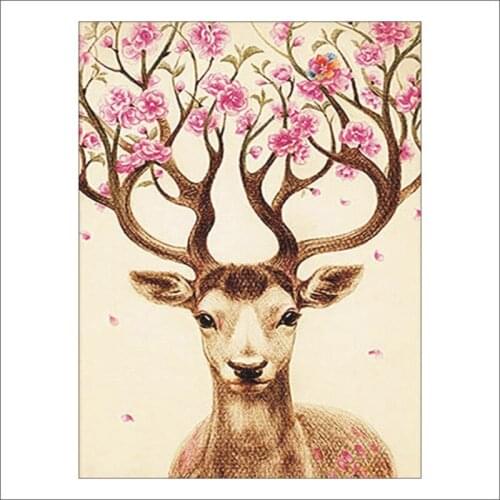 5D DIY Diamond Painting Square Diamond "Sika Deer" Mosaic Rhinestone Embroidery Home Decoration Mural Gift T330