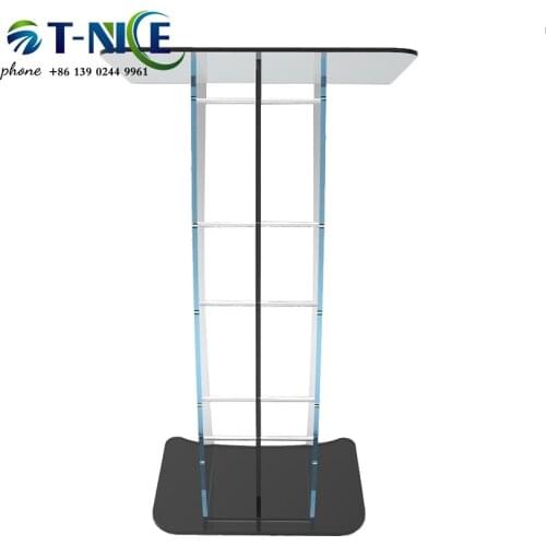 AKLIKE Acrylic Podium Plexiglass Pulpit School Church Lectern Modern Clear Thick Acrylic Podium Lectern Lectern Church Pulpit
